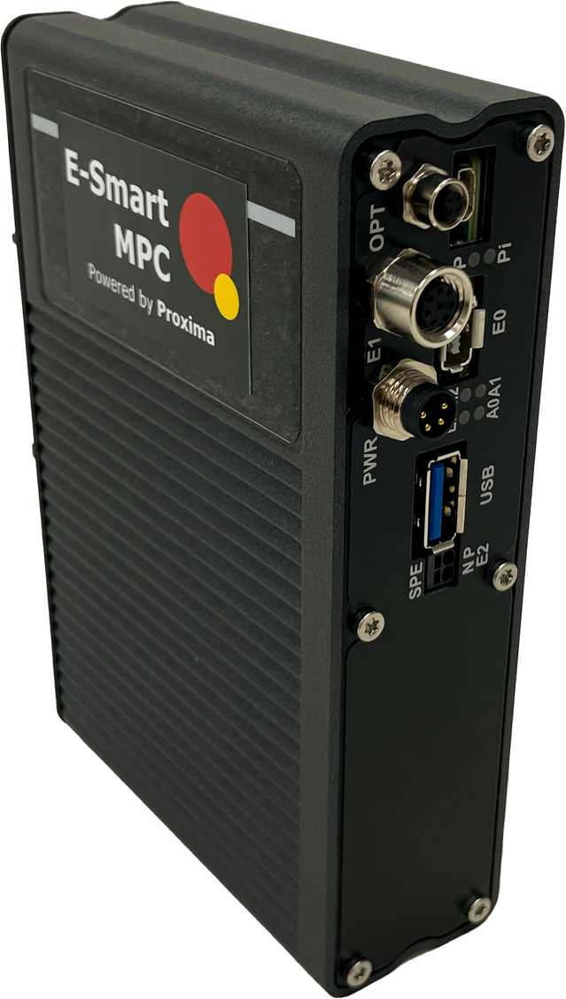 E-Smart MPC 本体。産業用Raspberry Pi 5を搭載した制御盤収納対応の筐体